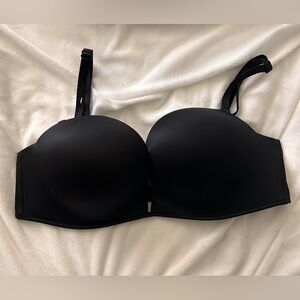 Victoria secret Bombshell Add-2-Cup Sizes Push Up Strapless Bra Multi-wear Black